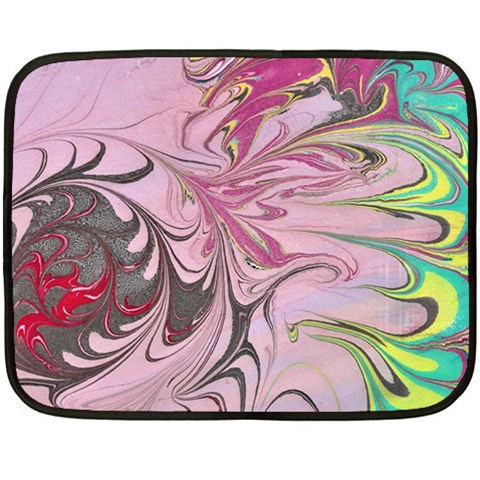 Petals with marbling Double Sided Fleece Blanket (Mini)  from ArtsNow.com 35 x27  Blanket Front