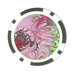 Petals with marbling Poker Chip Card Guard (10 pack) from ArtsNow.com Front
