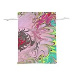 Petals with marbling Lightweight Drawstring Pouch (L)