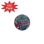 Psychedelic marbling patterns IV 1  Mini Magnets (100 pack) 