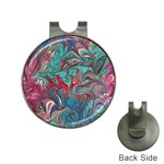 Psychedelic marbling patterns IV Hat Clips with Golf Markers