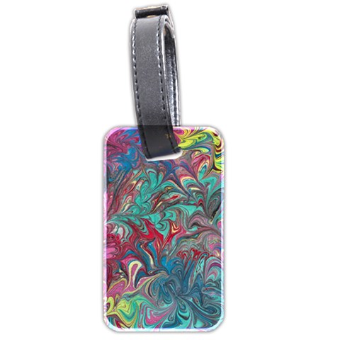 Psychedelic marbling patterns IV Luggage Tag (two sides) from ArtsNow.com Front