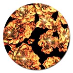 Copper Floral Magnet 5  (Round)