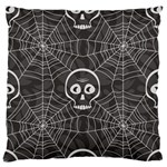 Skull And Spider Web On Dark Background Standard Flano Cushion Case (One Side)