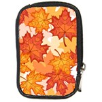 Autumn Leaves Pattern Compact Camera Leather Case