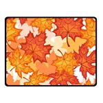 Autumn Leaves Pattern Double Sided Fleece Blanket (Small) 