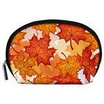 Autumn Leaves Pattern Accessory Pouch (Large)