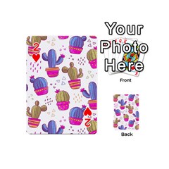 Cactus Love 4 Playing Cards 54 Designs (Mini) from ArtsNow.com Front - Heart2