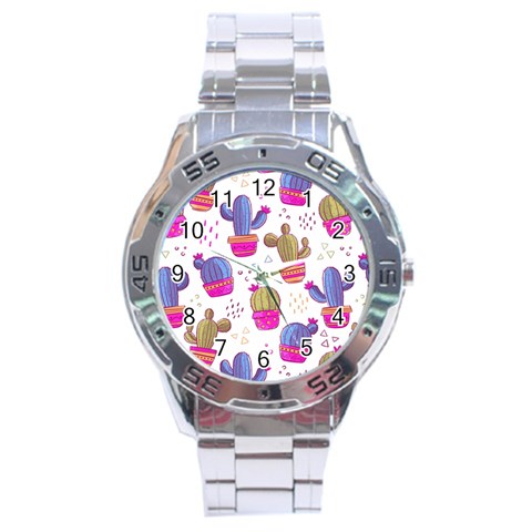 Cactus Love 4 Stainless Steel Analogue Watch from ArtsNow.com Front