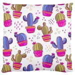 Cactus Love 4 Large Flano Cushion Case (Two Sides)