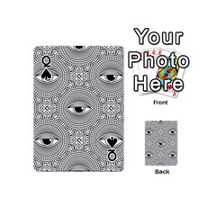 Queen Eye Pattern Playing Cards 54 Designs (Mini) from ArtsNow.com Front - SpadeQ
