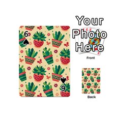 Cactus Love  Playing Cards 54 Designs (Mini) from ArtsNow.com Front - Spade6