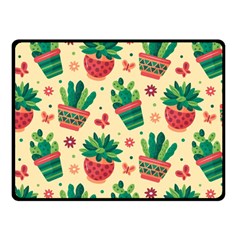 Cactus Love  Double Sided Fleece Blanket (Small)  from ArtsNow.com 45 x34  Blanket Back