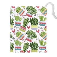 Cactus Love  Drawstring Pouch (4XL) from ArtsNow.com Front
