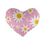 Sunflower Love Standard 16  Premium Heart Shape Cushions