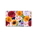 Watercolor Print Floral Design Magnet (Name Card)
