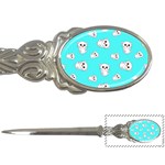 Azure blue and Crazy kitties pattern, cute kittens, cartoon cats theme Letter Opener