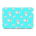 Azure blue and Crazy kitties pattern, cute kittens, cartoon cats theme Plate Mats