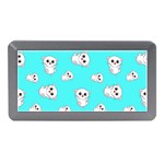 Azure blue and Crazy kitties pattern, cute kittens, cartoon cats theme Memory Card Reader (Mini)