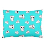 Azure blue and Crazy kitties pattern, cute kittens, cartoon cats theme Pillow Case (Two Sides)