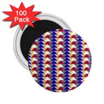 Colorful triangles pattern, retro style theme, geometrical tiles, blocks 2.25  Magnets (100 pack) 