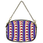 Colorful triangles pattern, retro style theme, geometrical tiles, blocks Chain Purse (Two Sides)