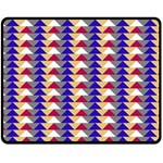 Colorful triangles pattern, retro style theme, geometrical tiles, blocks Fleece Blanket (Medium) 