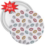 Happy Doodle Laugh 3  Buttons (100 pack) 