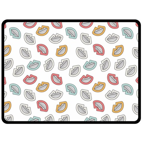 Happy Doodle Laugh Double Sided Fleece Blanket (Large)  from ArtsNow.com 80 x60  Blanket Back
