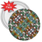 Multicolored Collage Print Pattern Mosaic 3  Buttons (10 pack) 
