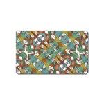 Multicolored Collage Print Pattern Mosaic Magnet (Name Card)