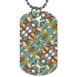 Multicolored Collage Print Pattern Mosaic Dog Tag (Two Sides)