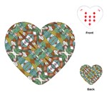 Multicolored Collage Print Pattern Mosaic Playing Cards Single Design (Heart)