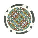 Multicolored Collage Print Pattern Mosaic Poker Chip Card Guard (10 pack)