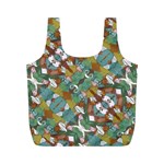 Multicolored Collage Print Pattern Mosaic Full Print Recycle Bag (M)
