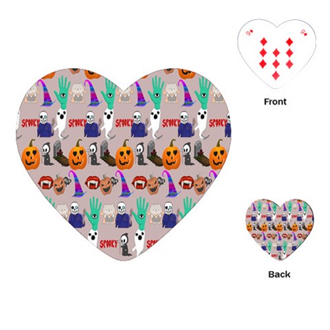 Halloween Playing Cards Single Design (Heart) from ArtsNow.com Front