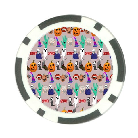 Halloween Poker Chip Card Guard from ArtsNow.com Front