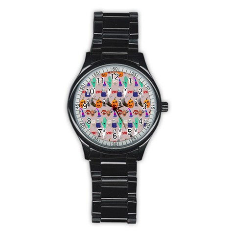 Halloween Stainless Steel Round Watch from ArtsNow.com Front