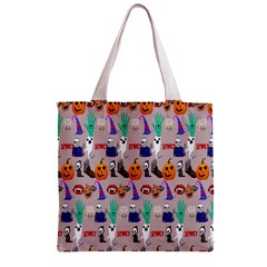 Halloween Zipper Grocery Tote Bag from ArtsNow.com Front