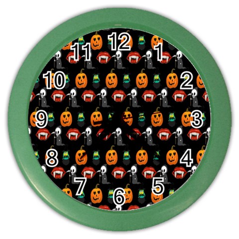 Halloween Color Wall Clock from ArtsNow.com Front