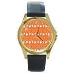 Halloween Round Gold Metal Watch