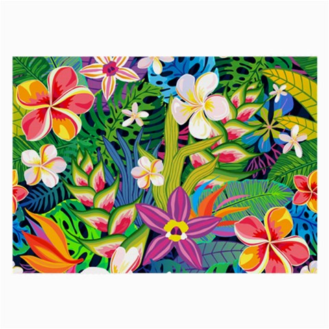 Colorful Floral Pattern Large Glasses Cloth from ArtsNow.com Front