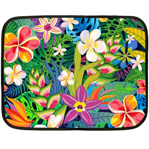 Colorful Floral Pattern Double Sided Fleece Blanket (Mini)  from ArtsNow.com 35 x27  Blanket Front