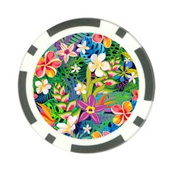 Colorful Floral Pattern Poker Chip Card Guard (10 pack) from ArtsNow.com Back