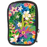 Colorful Floral Pattern Compact Camera Leather Case