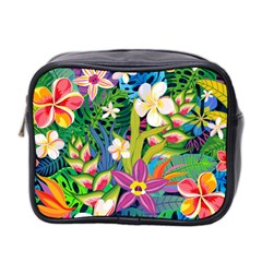 Colorful Floral Pattern Mini Toiletries Bag (Two Sides) from ArtsNow.com Front