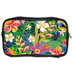 Colorful Floral Pattern Toiletries Bag (Two Sides) from ArtsNow.com Front