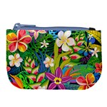 Colorful Floral Pattern Large Coin Purse
