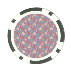 Auntumn Pretty Leaves Pattern Poker Chip Card Guard (10 pack) from ArtsNow.com Front