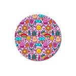 Colourful Funny Pattern Magnet 3  (Round)